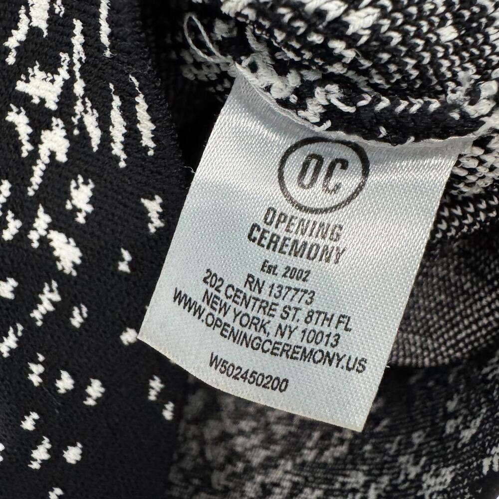 Opening Ceremony Women’s Size XS Black and White Print Knit Stretch Pencil Skirt - Picture 3 of 5